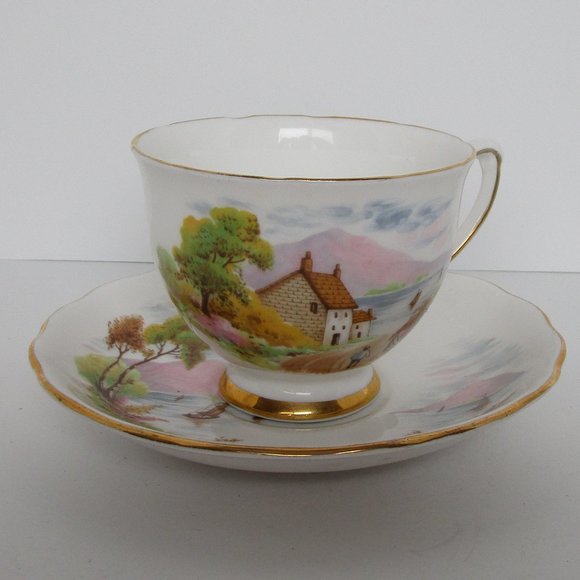 antique cup & saucer set - Picture 1 of 5